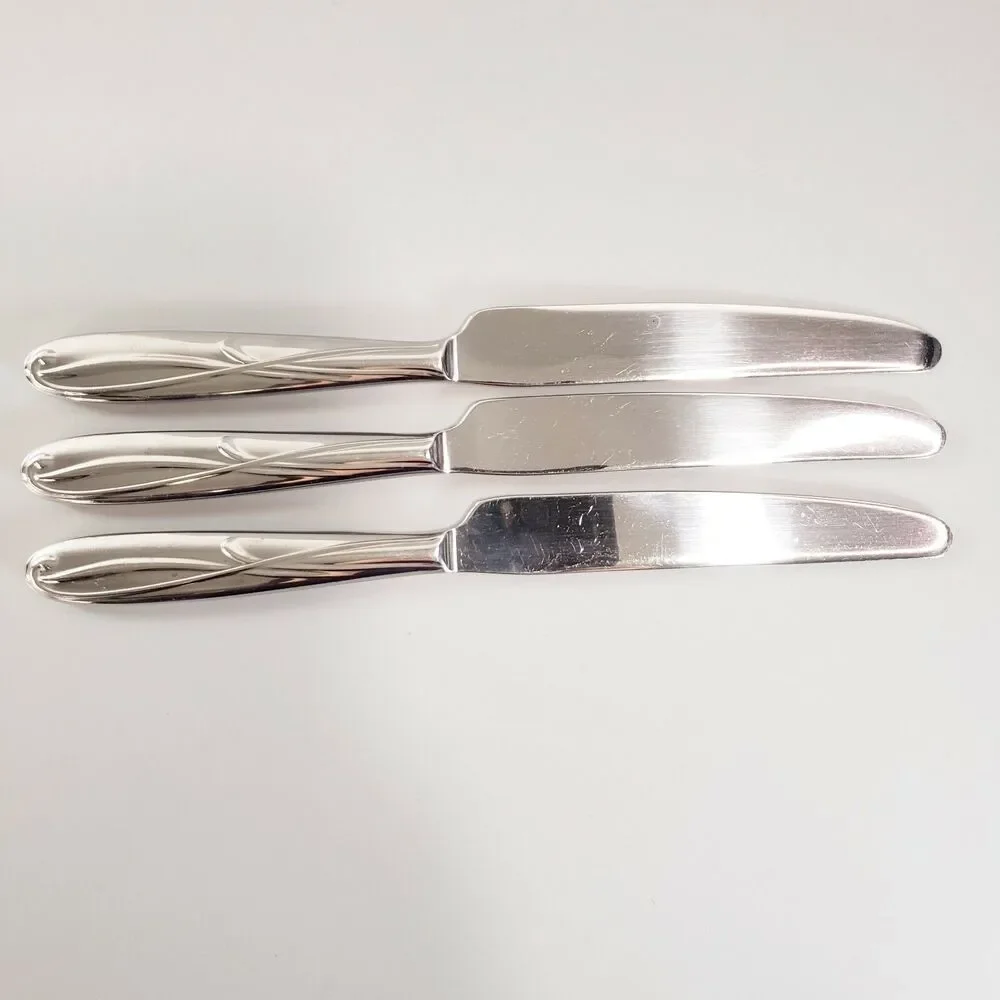 Mikasa Cocoa Blossom Pattern Serving Dinner Knives18/10 Stainless Steel Flatware